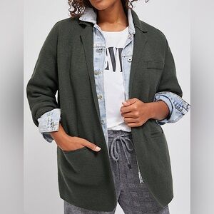 Anthropologie Women's Dark Green Blazer